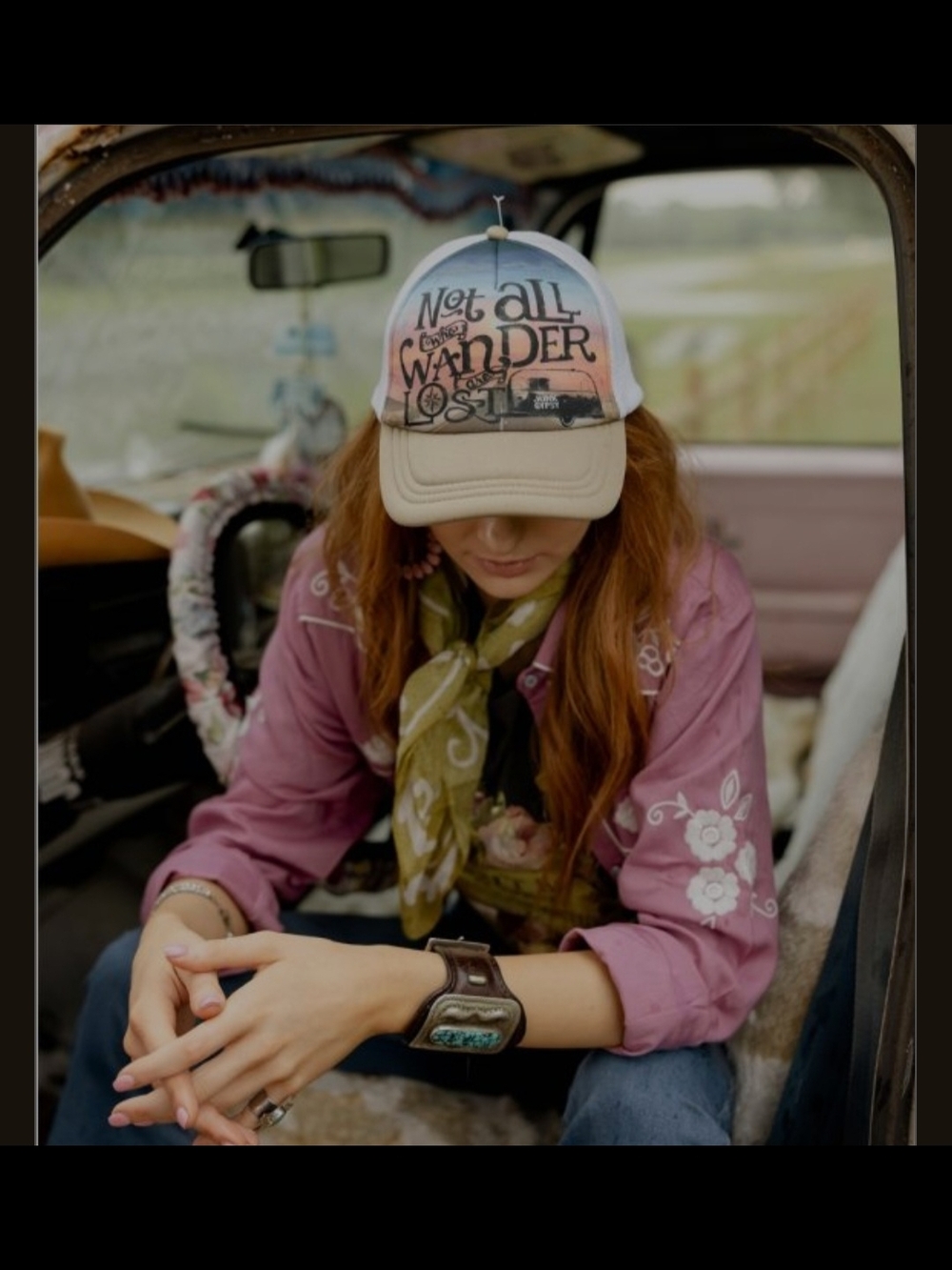 Not All Who Wander Are Lost Junk Gypsy Trucker Hat